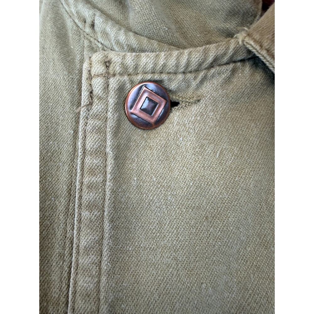 90's Vintage BLUE FISH Green Cotton Jacket MADE USA OS #0175 - Picture 7 of 16